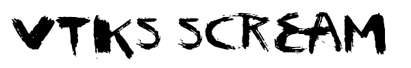 Vtks Scream font preview